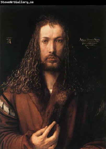 Albrecht Durer Self-Portrait in a Fur-Collared Robe